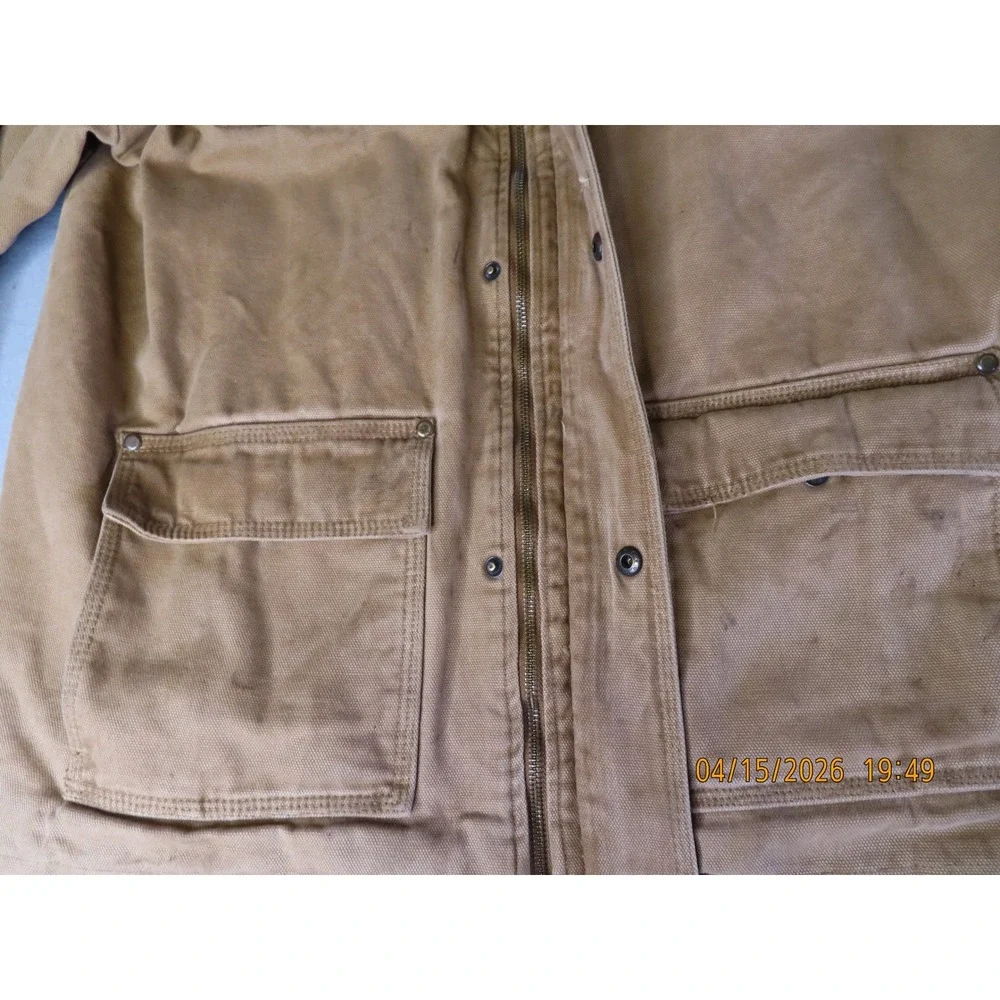 Levis Field Jacket Mens L Tan Canvas Military Aviator Coat Southwestern Aztec - Picture 12 of 16